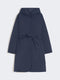 Weekend Reversible Robe Coat in Water-Repellent Twill Navy